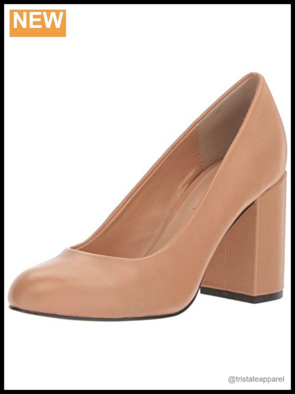Nara Dress Pump Block Heel Ankle Strap Pull-On Closed Toe Dance